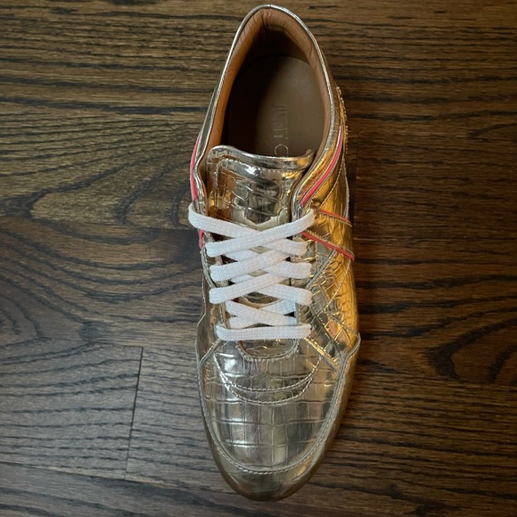 Jimmy Choo Metallic Leather Sneakers - Brand New Sz 40 - Picture 8 of 12
